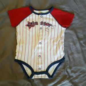 Carters baseball theme onsie